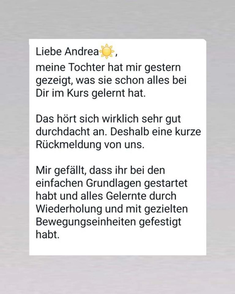 Echtes Feedback von Kindern nach dem LRS Intensivkurs bei Andrea Erz